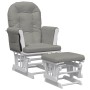 Nursing chair with stool light gray fabric by vidaXL, Rocking chairs - Ref: Foro24-351662, Price: 283,68 €, Discount: %