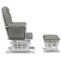 Nursing chair with stool light gray fabric by vidaXL, Rocking chairs - Ref: Foro24-351662, Price: 283,68 €, Discount: %