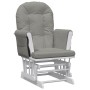 Nursing chair with stool light gray fabric by vidaXL, Rocking chairs - Ref: Foro24-351662, Price: 283,68 €, Discount: %