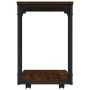 Mesa auxiliar con ruedas madera roble marrón 50x35x55,5 cm de vidaXL, Mesas auxiliares - Ref: Foro24-825811, Precio: 35,37 €,...