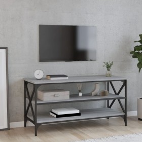 Sonoma gray plywood TV cabinet 100x40x50 cm by vidaXL, Side tables - Ref: Foro24-825795, Price: 57,31 €, Discount: %