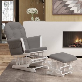 Nursing chair with stool dark gray fabric by vidaXL, Rocking chairs - Ref: Foro24-351661, Price: 272,73 €, Discount: %