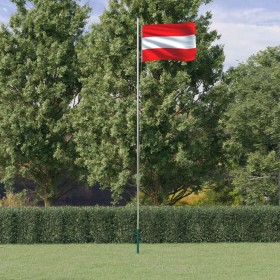 Mástil y bandera de Austria aluminio 6,23 m de vidaXL, Banderas y mangas de viento - Ref: Foro24-3147102, Precio: 105,46 €, D...