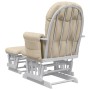 Sillón de lactancia con taburete tela blanco crema de vidaXL, Mecedoras - Ref: Foro24-351663, Precio: 252,62 €, Descuento: %