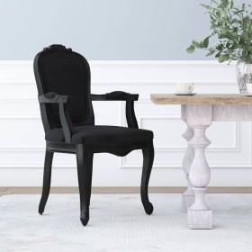 Silla de comedor terciopelo negra 62x59,5x100,5 cm de vidaXL, Sillas de comedor - Ref: Foro24-344463, Precio: 149,99 €, Descu...