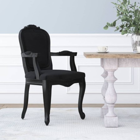 Black velvet dining chair 62x59.5x100.5 cm by vidaXL, dining chairs - Ref: Foro24-344463, Price: 149,73 €, Discount: %