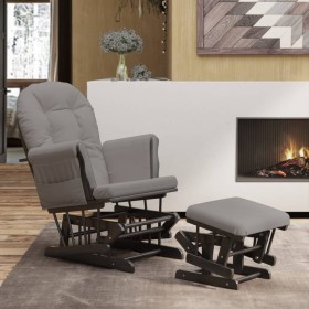 Nursing chair with stool light gray fabric by vidaXL, Rocking chairs - Ref: Foro24-351666, Price: 279,99 €, Discount: %