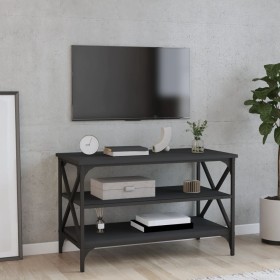 Black plywood TV cabinet 80x40x50 cm by vidaXL, Side tables - Ref: Foro24-825787, Price: 51,90 €, Discount: %