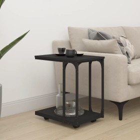 Side table with black wood wheels 50x35x55.5 cm by vidaXL, Side tables - Ref: Foro24-825807, Price: 40,08 €, Discount: %