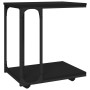 Side table with black wood wheels 50x35x55.5 cm by vidaXL, Side tables - Ref: Foro24-825807, Price: 38,72 €, Discount: %