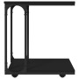 Side table with black wood wheels 50x35x55.5 cm by vidaXL, Side tables - Ref: Foro24-825807, Price: 38,72 €, Discount: %