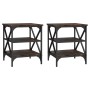 2 side tables, smoked oak wood color, 40x42x50 cm by vidaXL, Side tables - Ref: Foro24-825777, Price: 43,75 €, Discount: %