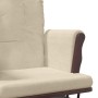 Sillón de lactancia con taburete tela blanco crema de vidaXL, Mecedoras - Ref: Foro24-351665, Precio: 277,99 €, Descuento: %