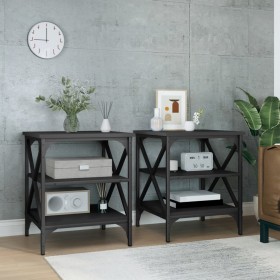 2 black plywood side tables 40x42x50 cm by vidaXL, Side tables - Ref: Foro24-825773, Price: 50,99 €, Discount: %