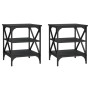 2 black plywood side tables 40x42x50 cm by vidaXL, Side tables - Ref: Foro24-825773, Price: 50,65 €, Discount: %