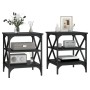 2 black plywood side tables 40x42x50 cm by vidaXL, Side tables - Ref: Foro24-825773, Price: 50,65 €, Discount: %