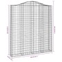 Gabion baskets 3 pcs arch shape iron 200x30x220/240 cm by vidaXL, Pots and planters - Ref: Foro24-3145557, Price: 421,03 €, D...