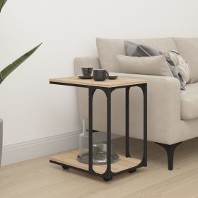 Side table with Sonoma oak wood wheels 50x35x55.5 cm by vidaXL, Side tables - Ref: Foro24-825808, Price: 45,69 €, Discount: %