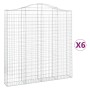 Gabionenkörbe 6 Stück Bogenform Eisen 200x30x200/220 cm von vidaXL, Töpfe und Pflanzgefäße - Ref: Foro24-3145539, Preis: 747,...