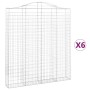 Gabionenkörbe 6 Stück Bogenform Eisen 200x30x220/240 cm von vidaXL, Töpfe und Pflanzgefäße - Ref: Foro24-3145560, Preis: 776,...