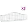 3 units of arched iron gabion baskets 200x50x40/60 cm by vidaXL, Pots and planters - Ref: Foro24-3145578, Price: 171,14 €, Di...