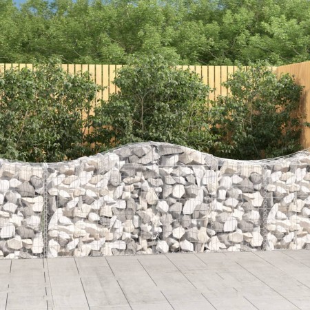 Gabion baskets 8 pcs arch shape iron 200x50x80/100 cm by vidaXL, Pots and planters - Ref: Foro24-3145625, Price: 609,16 €, Di...