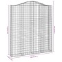 Gabion baskets 2 pcs arc shape iron 200x30x220/240 cm by vidaXL, Pots and planters - Ref: Foro24-3145556, Price: 258,25 €, Di...