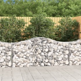 Gabion baskets 13 pcs arch shape iron 200x50x80/100 cm by vidaXL, Pots and planters - Ref: Foro24-3145630, Price: 978,03 €, D...