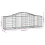 Gabion baskets 25 units, arched shape, iron, 200x50x60/80 cm by vidaXL, Pots and planters - Ref: Foro24-3145614, Price: 1,00 ...