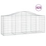 Gabion baskets 25 units, arched shape, iron, 200x50x80/100 cm. by vidaXL, Pots and planters - Ref: Foro24-3145635, Price: 1,0...