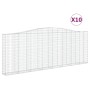 Gabion baskets 10 units, arched shape, iron, 400x30x140/160cm by vidaXL, Pots and planters - Ref: Foro24-3145860, Price: 1,00...