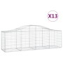 Gabionenkörbe 13 Stück Bogenform Eisen 200x50x60/80 cm von vidaXL, Töpfe und Pflanzgefäße - Ref: Foro24-3145609, Preis: 861,2...