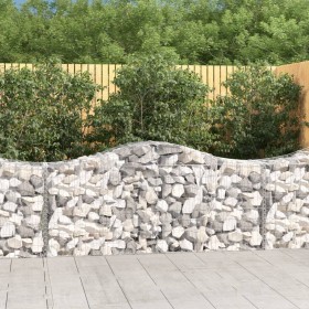 Gabion baskets 4 units arch shape iron 200x50x80/100 cm by vidaXL, Pots and planters - Ref: Foro24-3145621, Price: 300,48 €, ...