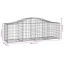 Gabion baskets 8 pcs arch shape iron 200x50x60/80 cm by vidaXL, Pots and planters - Ref: Foro24-3145604, Price: 537,31 €, Dis...