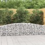 Gabion baskets 4 pcs arch shape iron 400x30x60/80 cm by vidaXL, Pots and planters - Ref: Foro24-3145802, Price: 459,13 €, Dis...