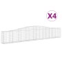 Gabion baskets 4 pcs arch shape iron 400x30x60/80 cm by vidaXL, Pots and planters - Ref: Foro24-3145802, Price: 459,13 €, Dis...