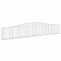 Gabion baskets 4 pcs arch shape iron 400x30x60/80 cm by vidaXL, Pots and planters - Ref: Foro24-3145802, Price: 459,13 €, Dis...