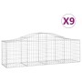 Gabionenkörbe 9 Stück Bogenform Eisen 200x50x60/80 cm von vidaXL, Töpfe und Pflanzgefäße - Ref: Foro24-3145605, Preis: 594,99...