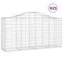 Gabion baskets 25 units, arched shape, iron, 200x50x100/120cm by vidaXL, Pots and planters - Ref: Foro24-3145656, Price: 2,00...