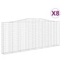 Gabion baskets 8 pcs arch shape iron 400x30x160/180 cm by vidaXL, Pots and planters - Ref: Foro24-3145871, Price: 1,00 €, Dis...