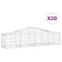 Gabion baskets 20 units, arched shape, iron, 200x50x40/60 cm by vidaXL, Pots and planters - Ref: Foro24-3145592, Price: 1,00 ...