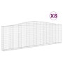 Gabionenkörbe 8 Stück Bogenform Eisen 400x30x120/140 cm von vidaXL, Töpfe und Pflanzgefäße - Ref: Foro24-3145845, Preis: 1,00...