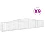 Gabionenkörbe 9 Stück Bogenform Eisen 400x30x60/80 cm von vidaXL, Töpfe und Pflanzgefäße - Ref: Foro24-3145807, Preis: 968,99...