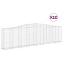 Gabion baskets 10 units, arched shape, iron, 400x30x100/120cm by vidaXL, Pots and planters - Ref: Foro24-3145834, Price: 1,00...