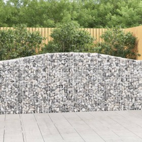 Gabion baskets 4 pcs arch shape iron 400x30x100/120 cm by vidaXL, Pots and planters - Ref: Foro24-3145828, Price: 581,99 €, D...