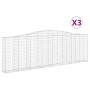 Gabion baskets 3 pcs arch shape iron 400x30x120/140 cm by vidaXL, Pots and planters - Ref: Foro24-3145840, Price: 513,34 €, D...