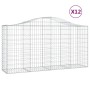 Gabion baskets 12 pcs iron arch shape 200x50x100/120 cm by vidaXL, Pots and planters - Ref: Foro24-3145650, Price: 1,00 €, Di...