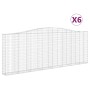 Gabion baskets 6 pcs arch shape iron 400x30x140/160 cm by vidaXL, Pots and planters - Ref: Foro24-3145856, Price: 1,00 €, Dis...