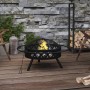 Brasero con atizador acero XXL 70 cm de vidaXL, Chimeneas - Ref: Foro24-360058, Precio: 86,49 €, Descuento: %