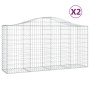 Gabionenkörbe 2 Stk. Bogenform Eisen 200x50x100/120 cm von vidaXL, Töpfe und Pflanzgefäße - Ref: Foro24-3145640, Preis: 175,8...